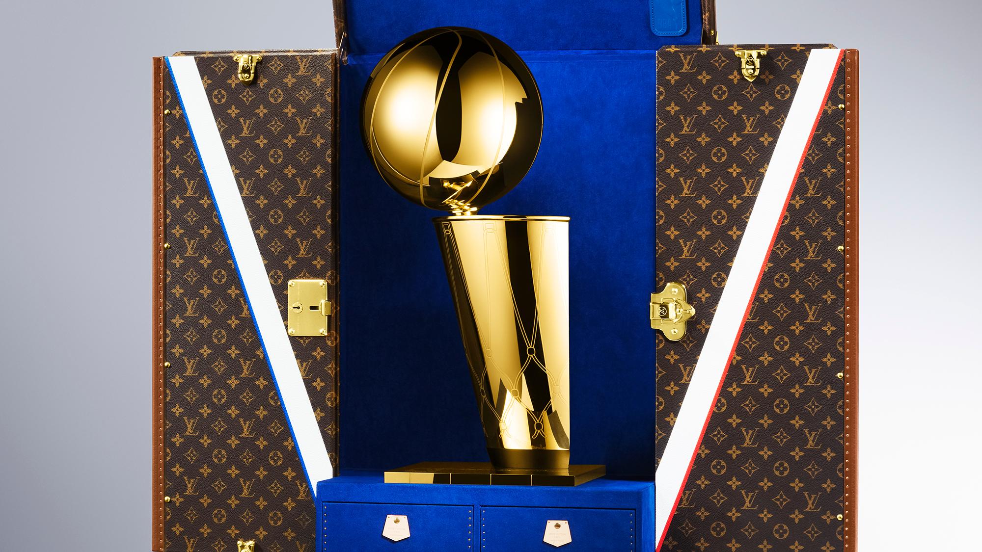 Reacting to the NBA Finals trophy being presented in a Louis Vuitton case